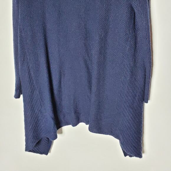 Torrid drape front dark blue waffle knit cardigan sweater Size 0 -Large - Picture 6 of 9
